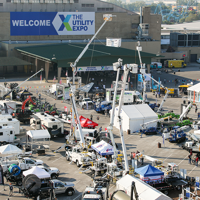 Welcome to The Utility Expo Aerial shot 